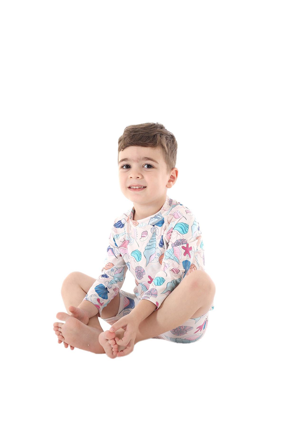 Karler Swimwear Boy One Piece Swimsuit C-1878 sit