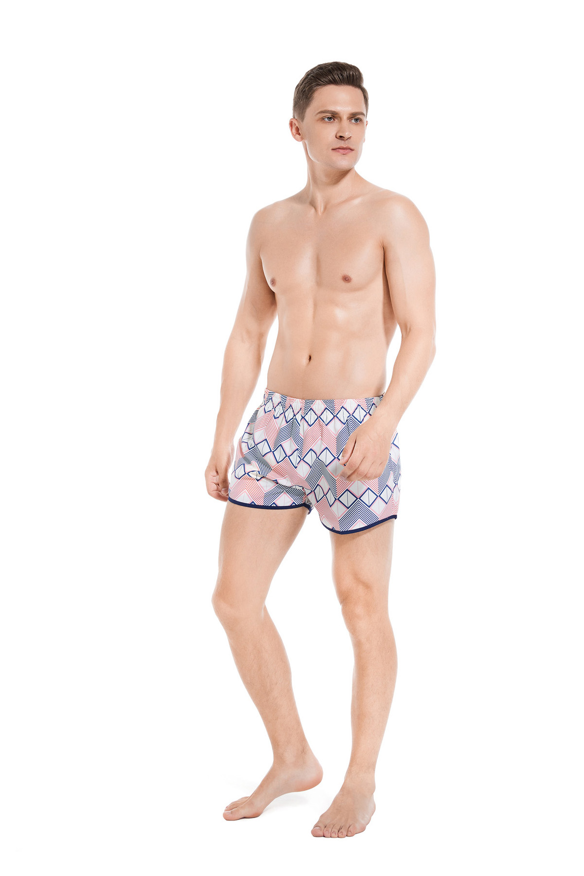 Karler Swimwear Men Beach Shorts S-1442 front pose2 Karler Swimwear Men Beach Shorts S-1442 front pose2