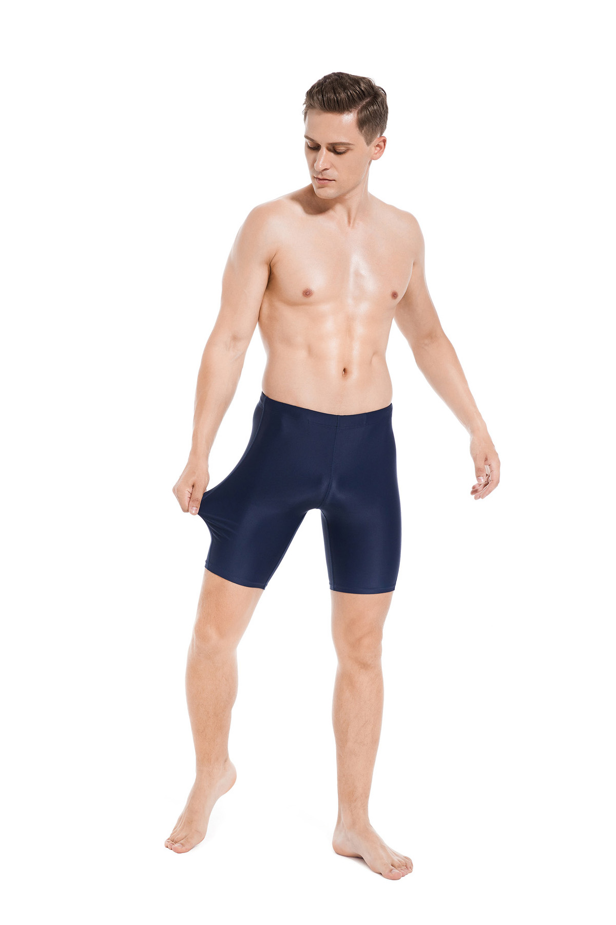 Karler Swimwear Men Racing Swimsuit K-1428 left pose Karler Swimwear Men Racing Swimsuit K-1428 left pose