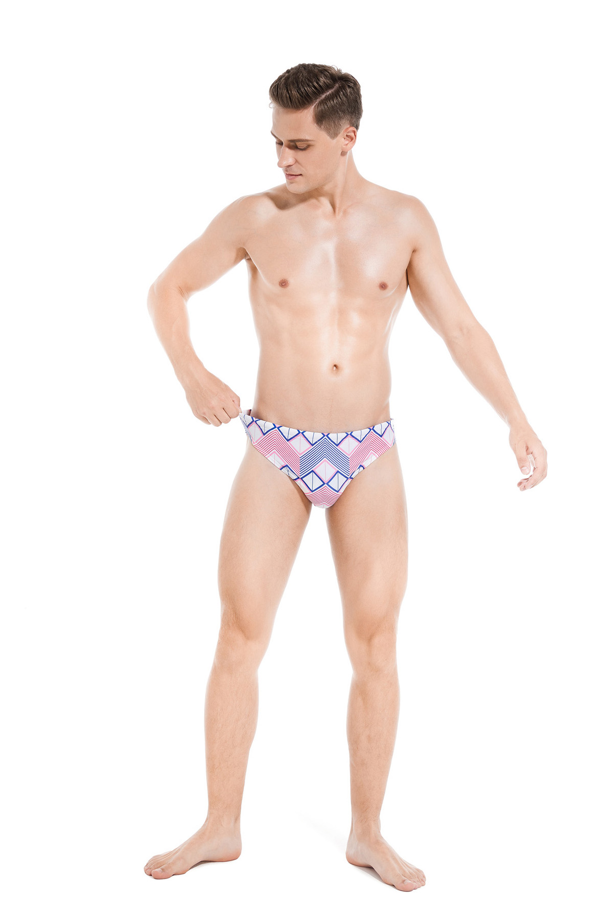 Karler Swimwear Men Swim Brief K-1615 front pose Karler Swimwear Men Swim Brief K-1615 front pose