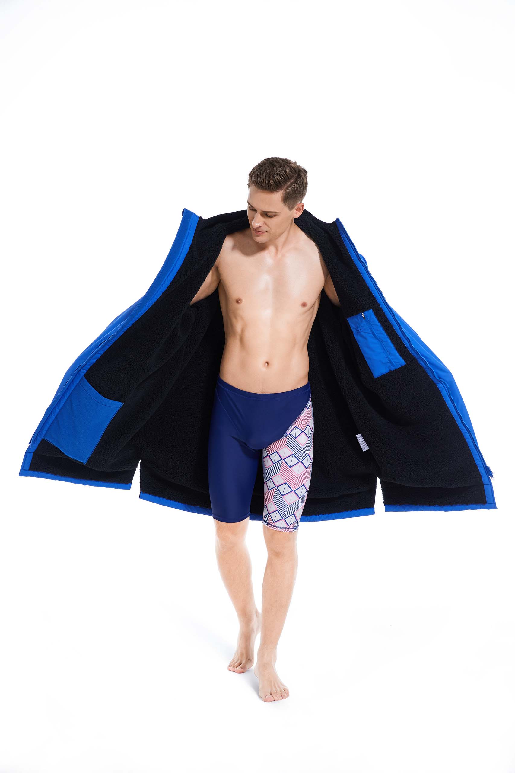 Karler Swimwear Men changing Robe D-1581 open